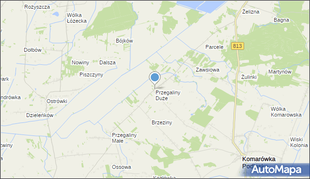 mapa Przegaliny Duże, Przegaliny Duże na mapie Targeo